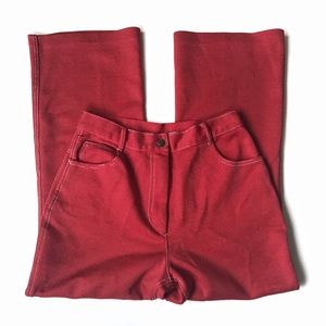 Vintage 1970s Red Bell Bottom Pants Size 12
